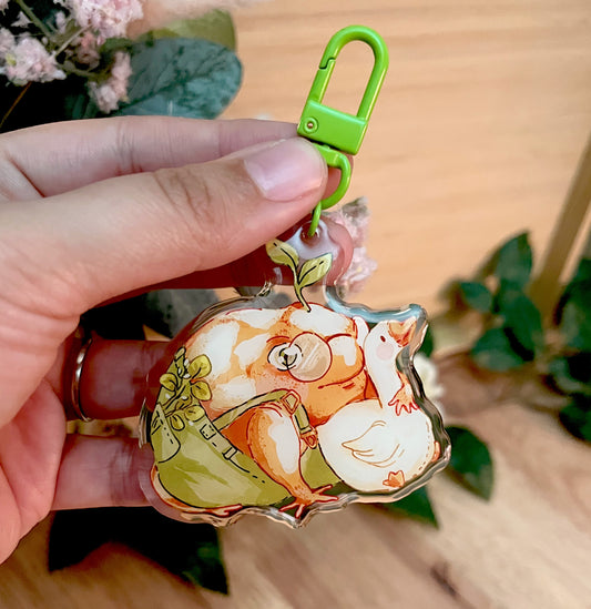 FROG AND GOOSE KEYCHAIN