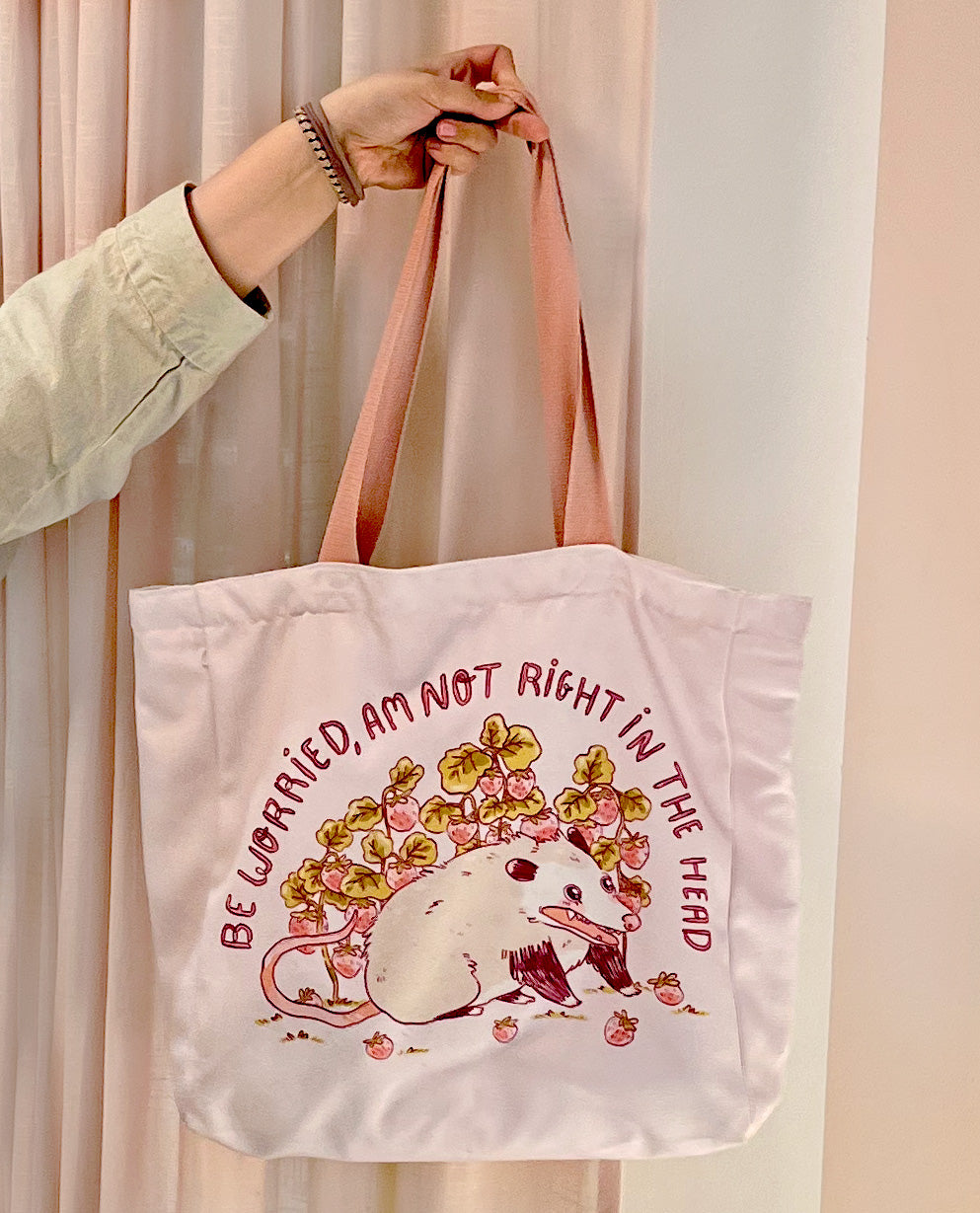 MAYHEM MOOD ZIPPERED TOTE BAG
