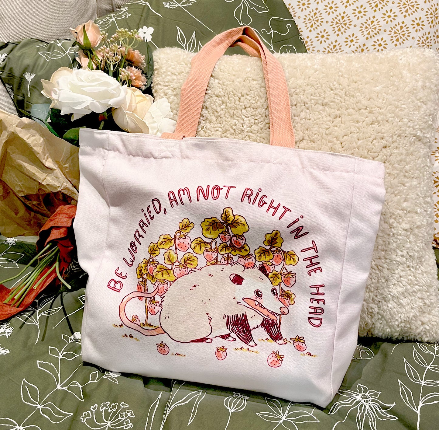 MAYHEM MOOD ZIPPERED TOTE BAG