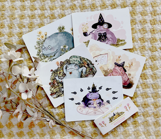 WITCHY FROGS POSTCARD SET
