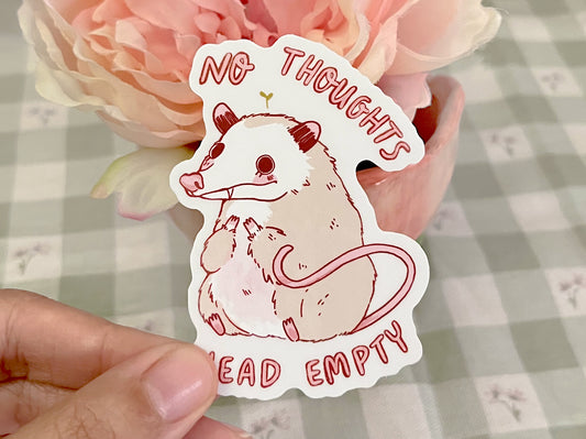 NO THOUGHTS STICKER