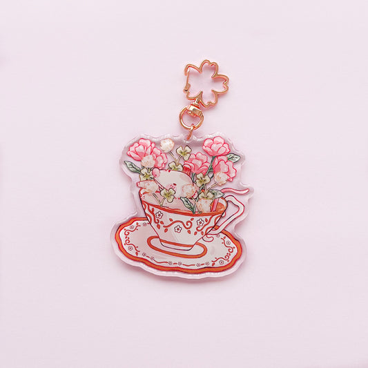 POSSUM TEACUP KEYCHAIN