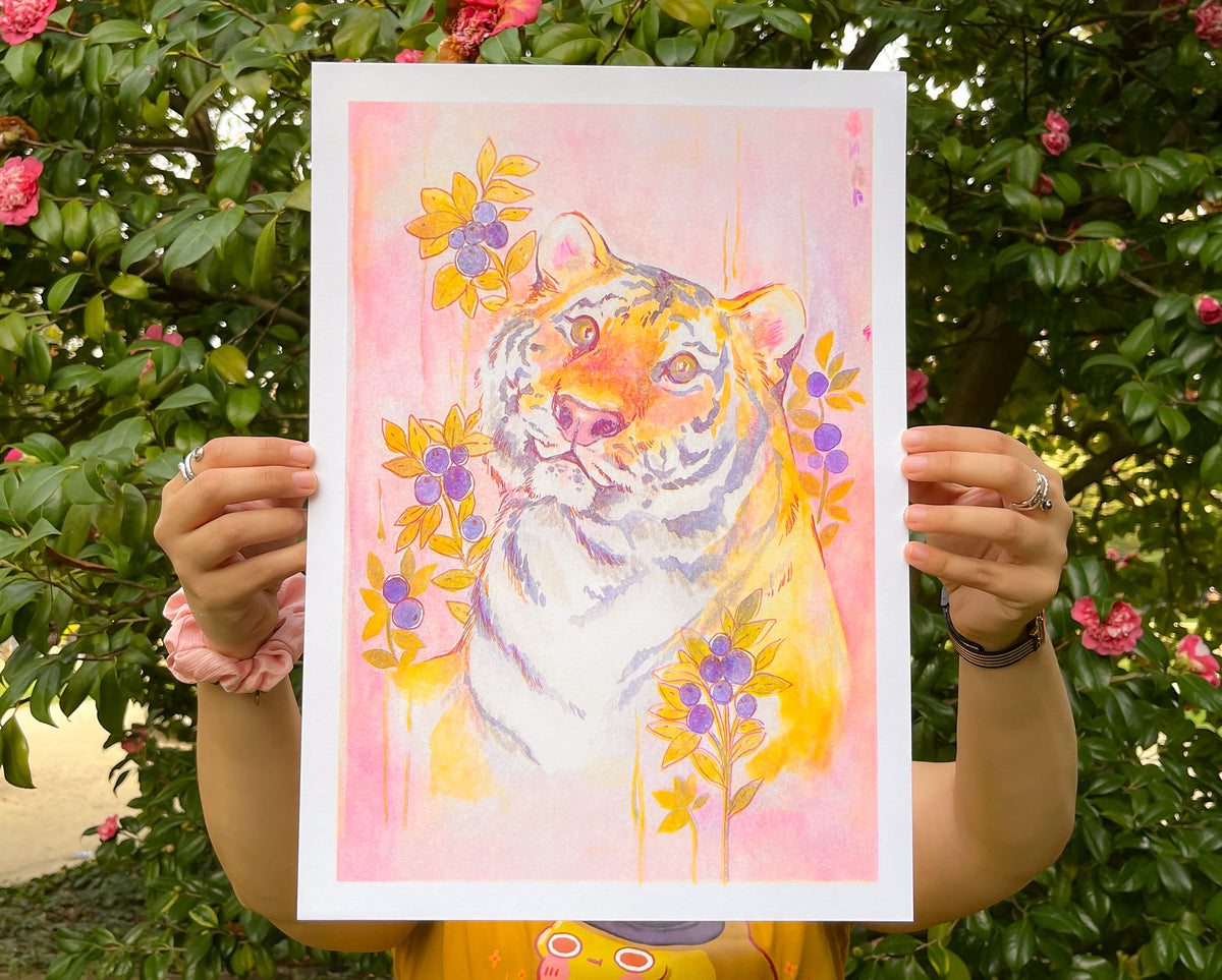 BLUEBERRY TIGER | RISO PRINT