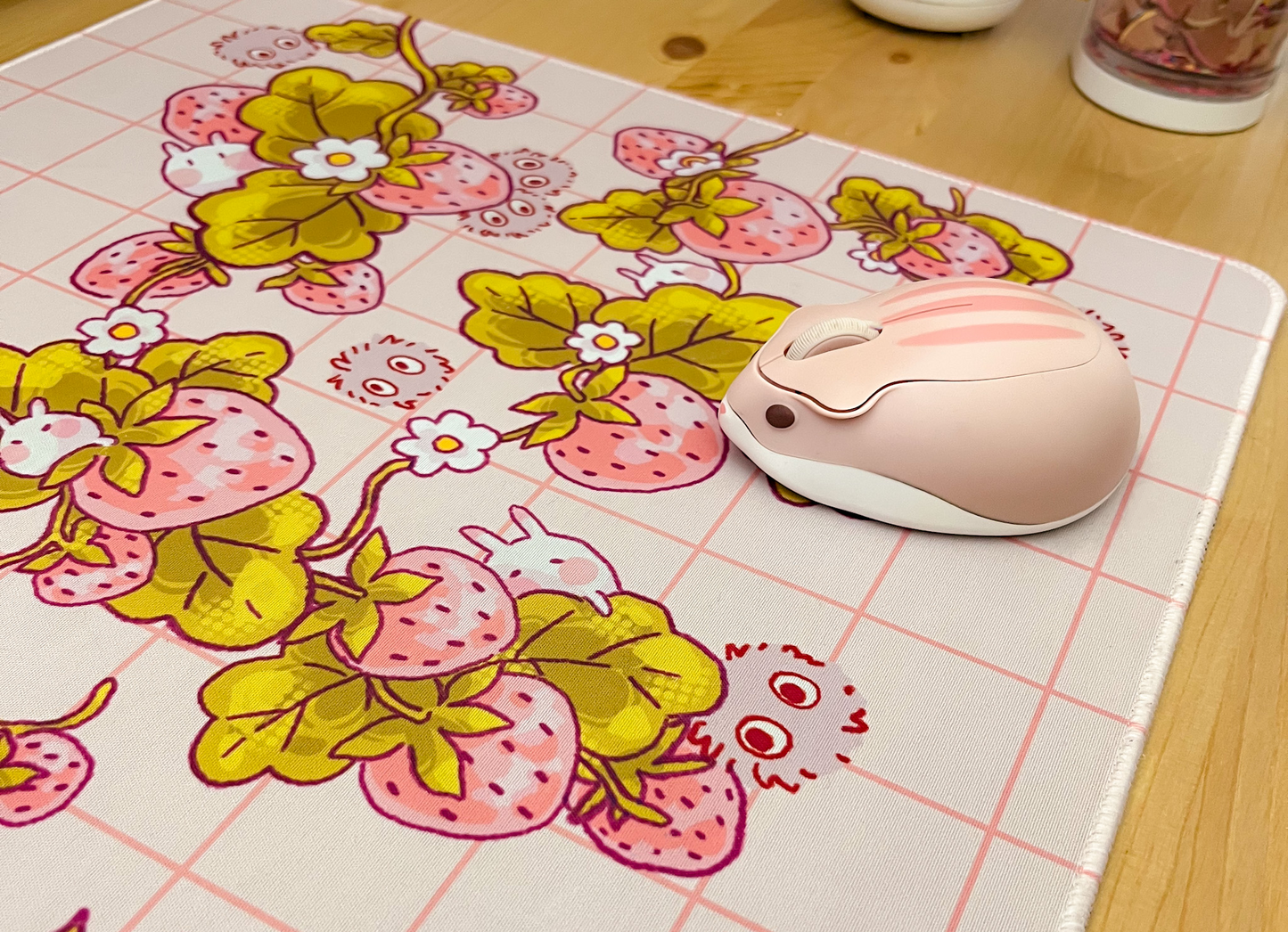 STRAWBERRY BUNS DESK MAT