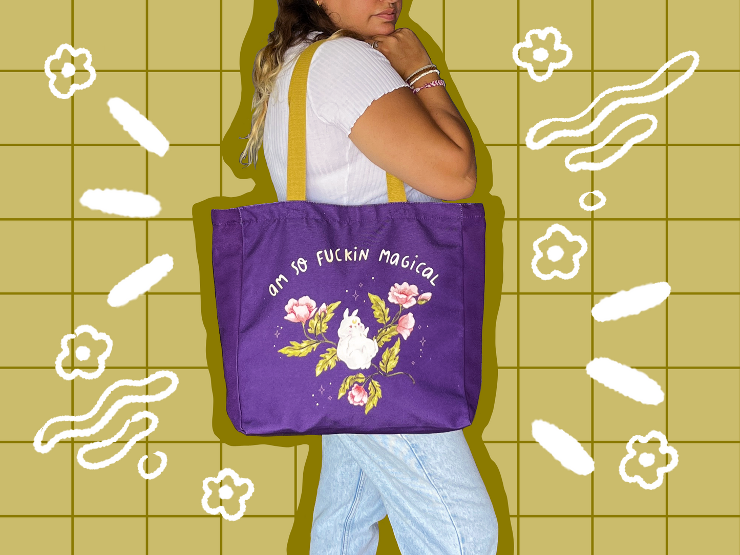 MAGICAL ZIPPERED TOTE BAG