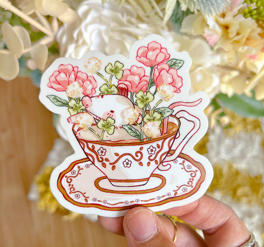 POSSUM TEACUP STICKER