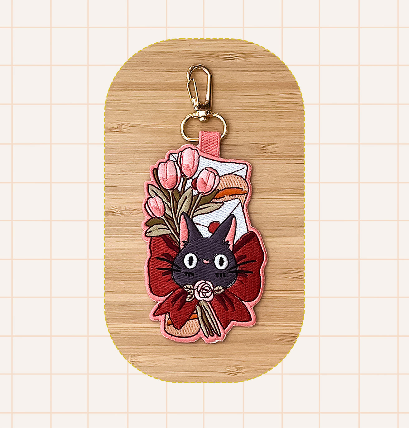 JIJI EMBROIDERED KEYCHAIN