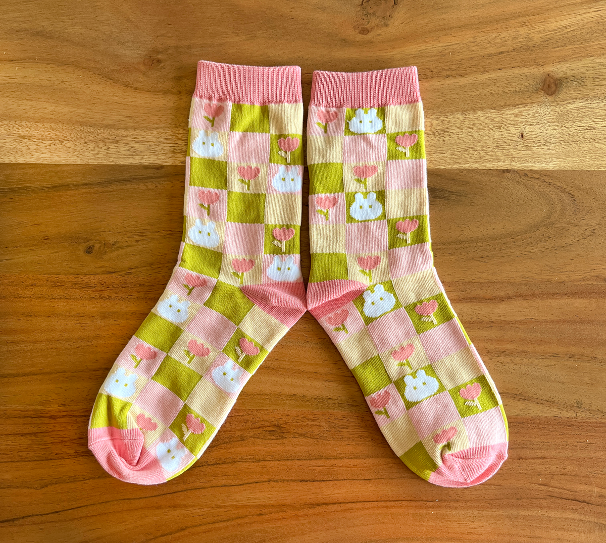 CHECKERED BUNS & TULIPS | SOCKS